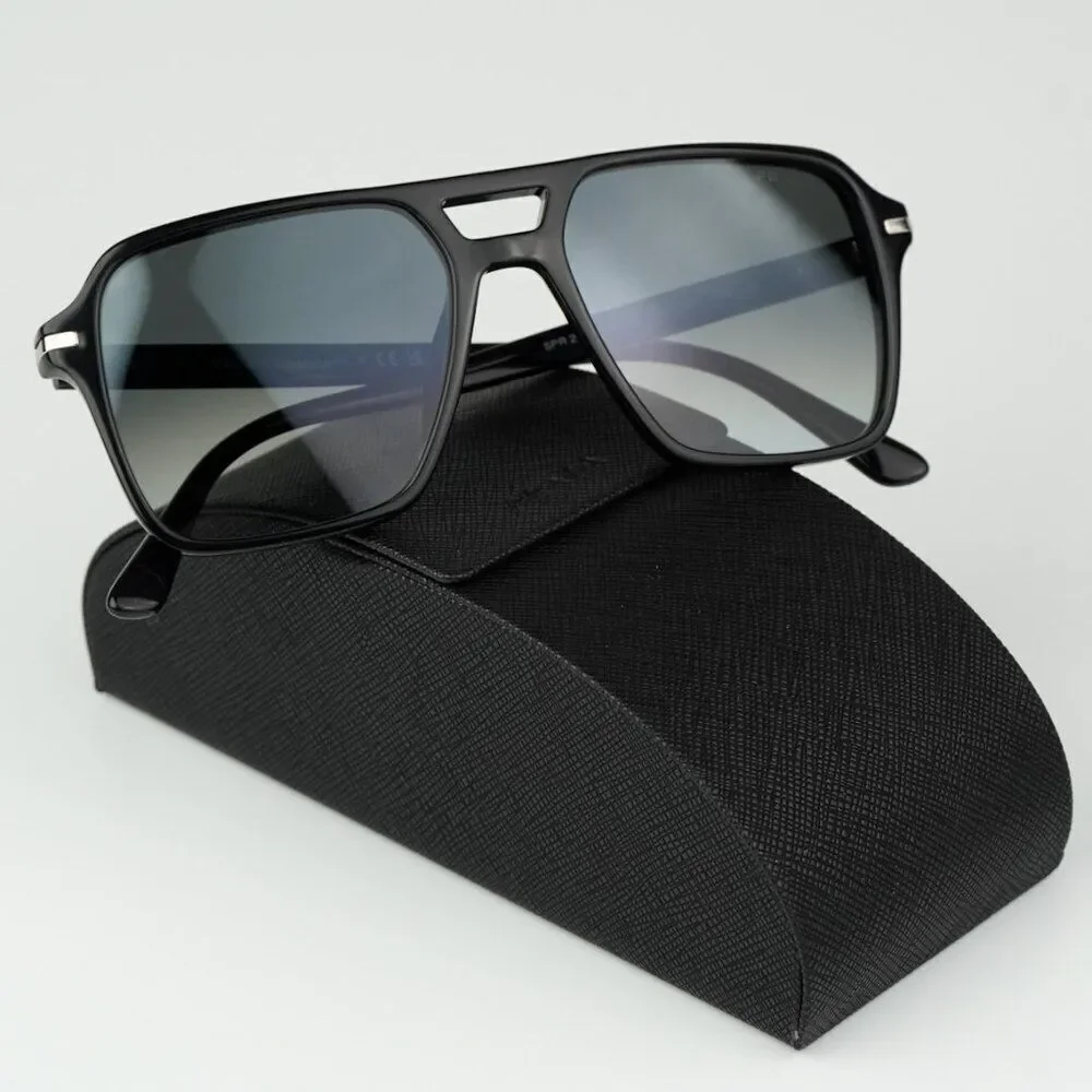 NEW Prada PR20YS 1AB06T Black Grey Unisex Pilot Sunglasses PR 20YS